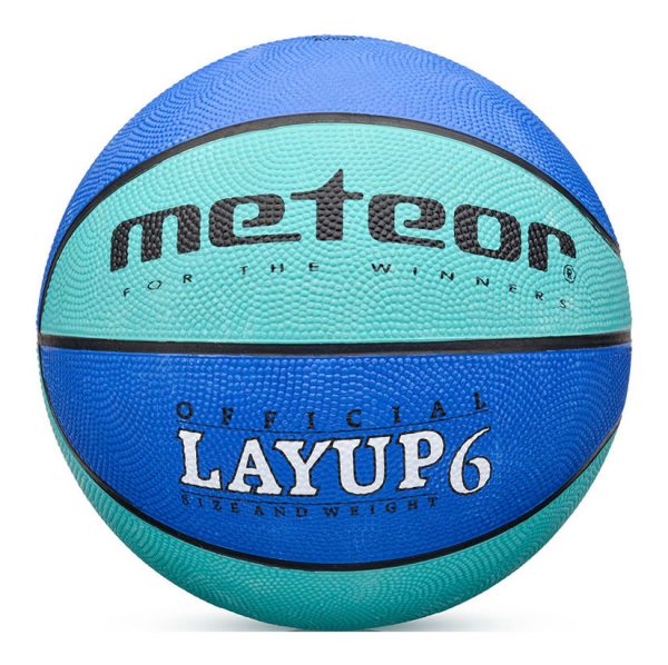 Piłka do koszykówki Meteor Layup niebieska 07087 Rozmiar 6