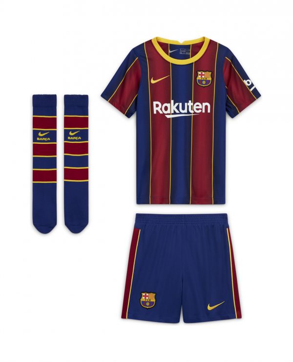 Komplet Nike Junior FC Barcelona 2020/21 Home CD4590-456 Rozmiar M (110-116cm)