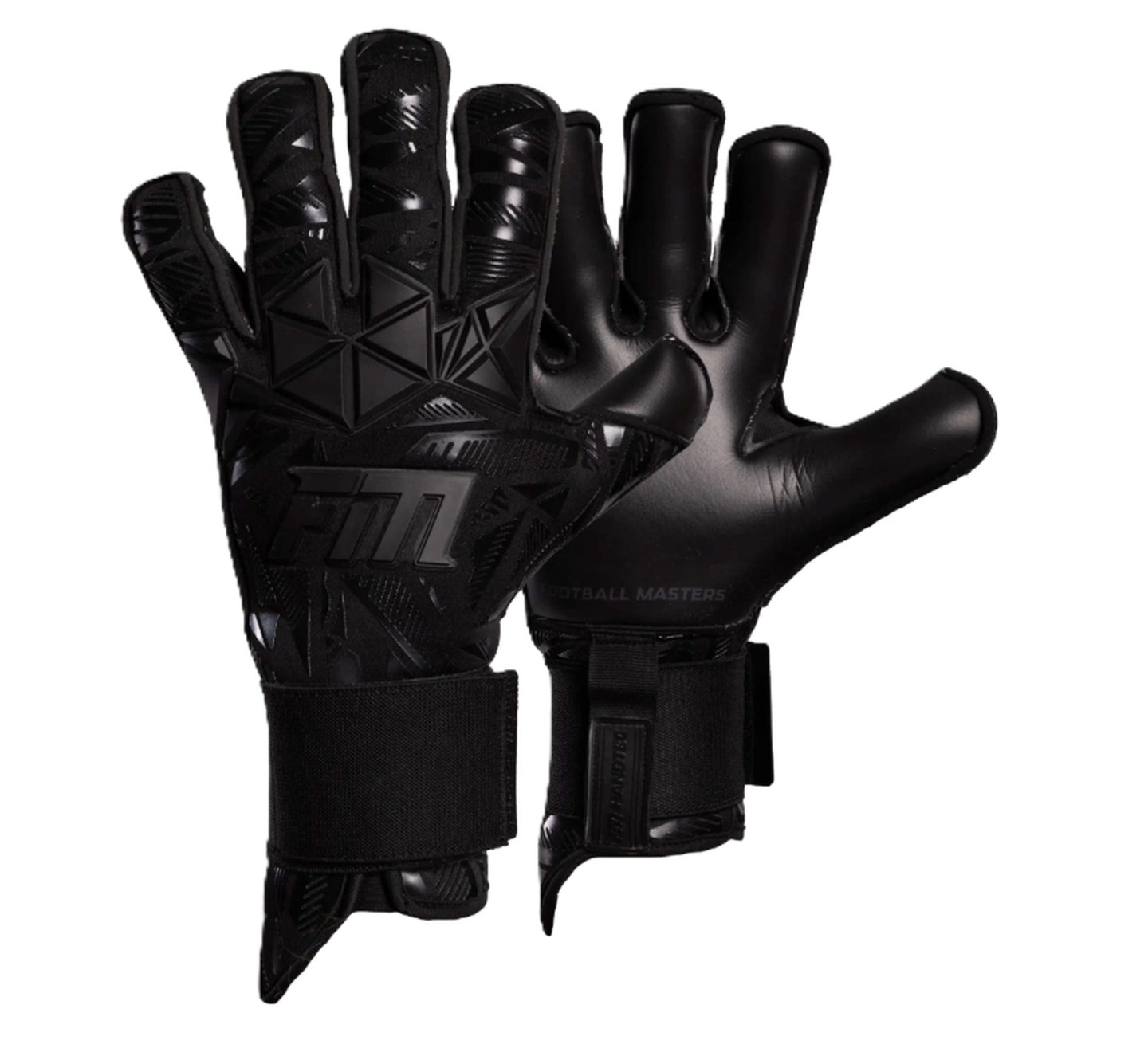 Rękawice bramkarskie Football Masters Invictus X PRO ALL BLACK