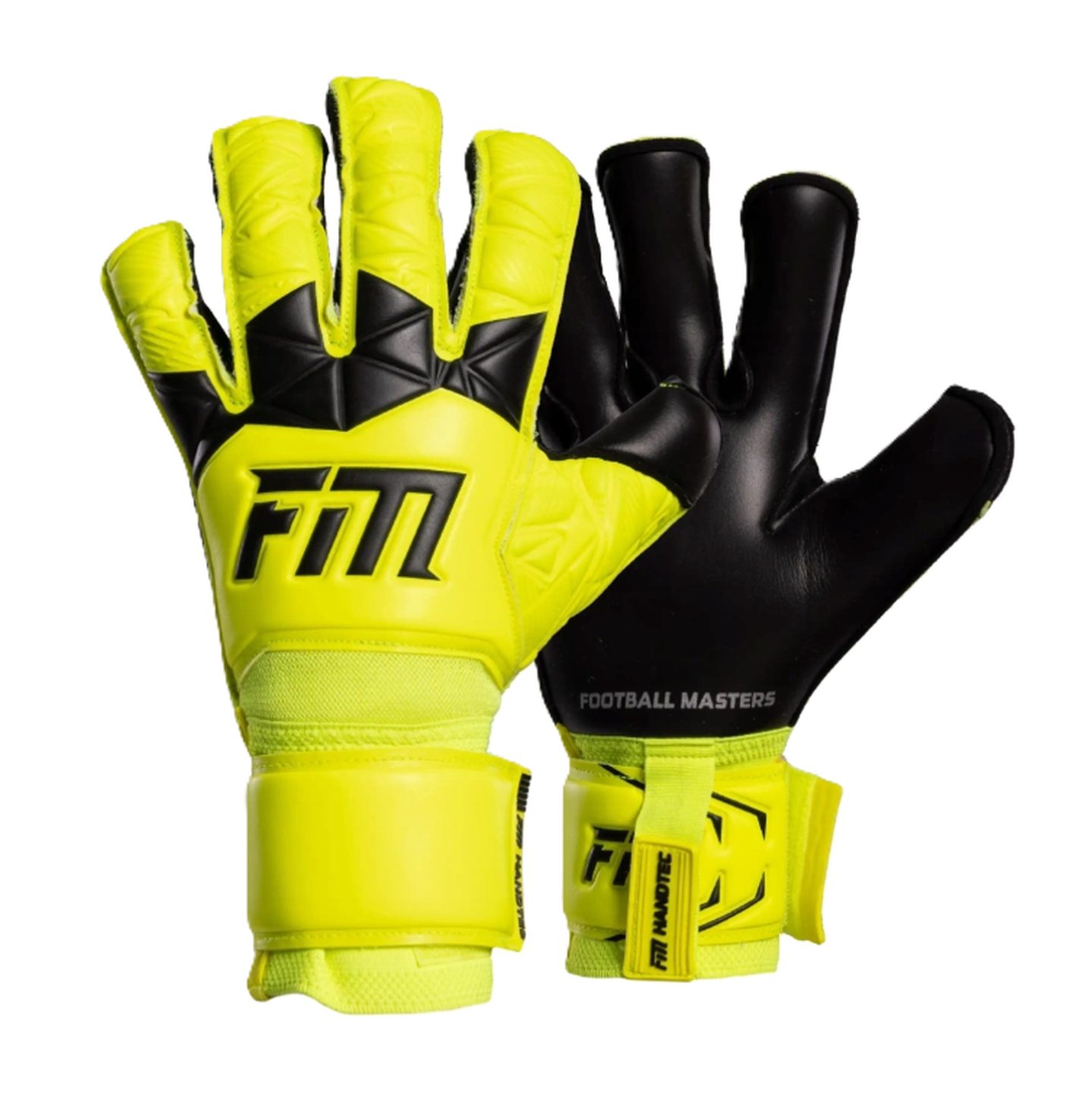 Rękawice bramkarskie Football Masters Invictus X YELLOW FLUO
