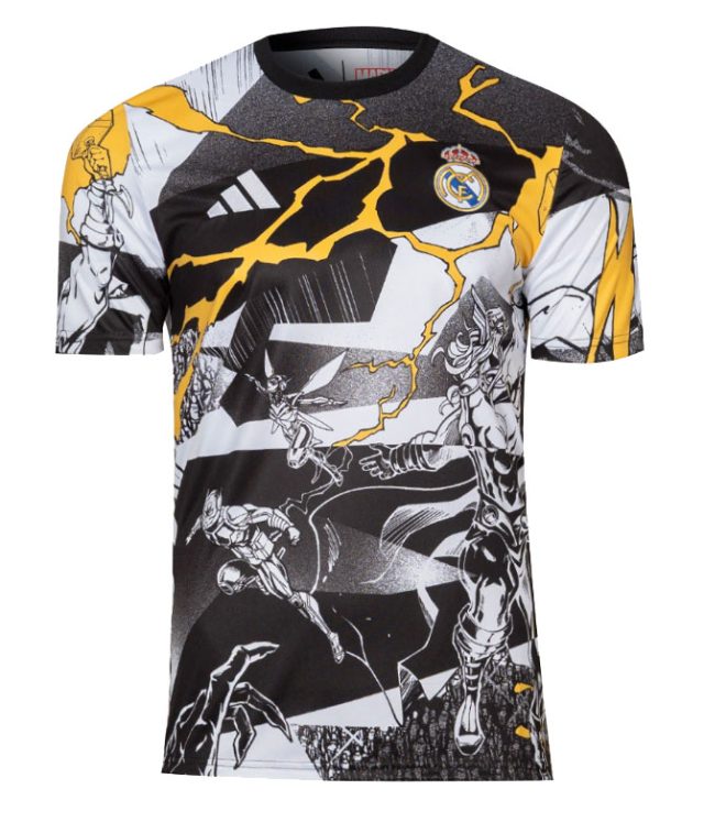 Koszulka przedmeczowa adidas Real Madryt Marvel Avengers JZ9018