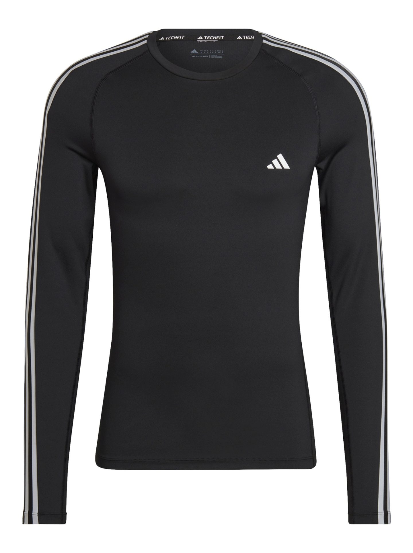 Koszulka treningowa z długim rękawem adidas Techfit 3-stripes HD3532